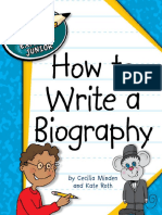 (Explorer Junior Library - Language Arts Explorer Junior) Cecilia Minden, Kate Roth - How To Write A Biography (2012, Cherry Lake Publishing) PDF