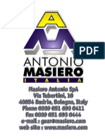 Antonio Masiero Italia - Ring, Pinion, and Manual Transmission Gears - Product Catalog PDF