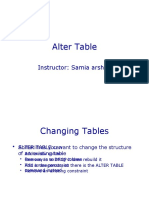 Alter Table: Instructor: Samia Arshad