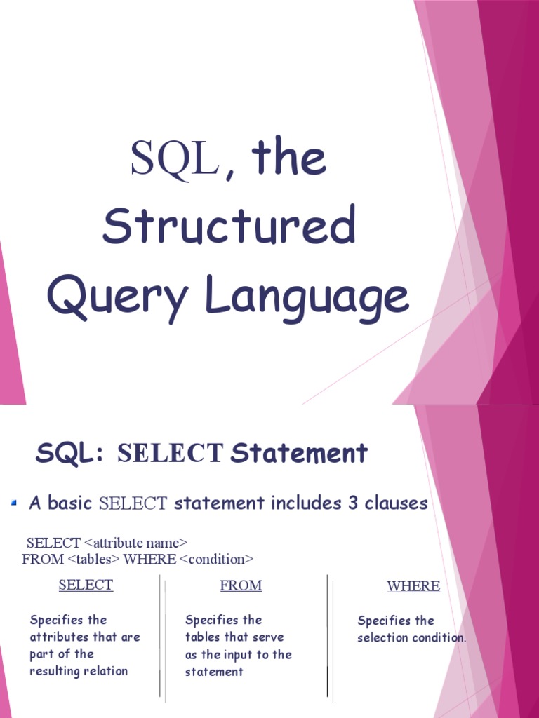 SQL SELECT Statement Basics | PDF | Parameter (Computer Programming ...