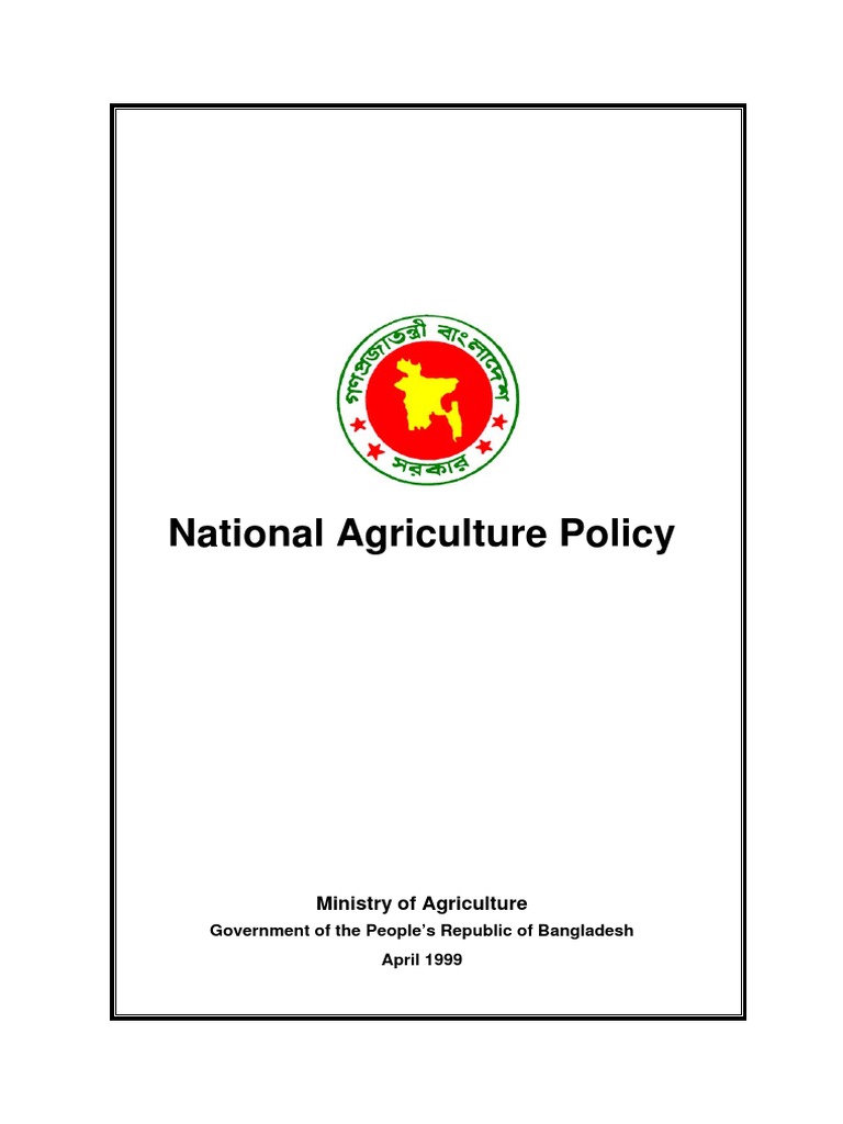 National Agriculture Policy | PDF | Fertilizer | Agriculture