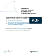 Guide Utilisation Demande Autorisation Enseigner PDF