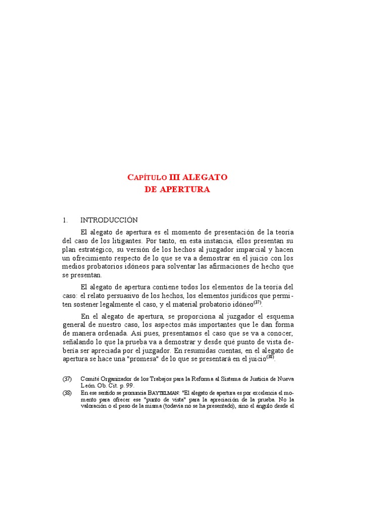 Modelo de Alegato de Apertura | PDF | Derecho penal | Juez