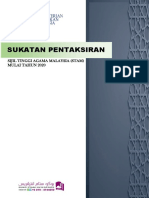 Sukatan Pentaksiran: Sijil Tinggi Agama Malaysia (Stam) Mulai Tahun 2020