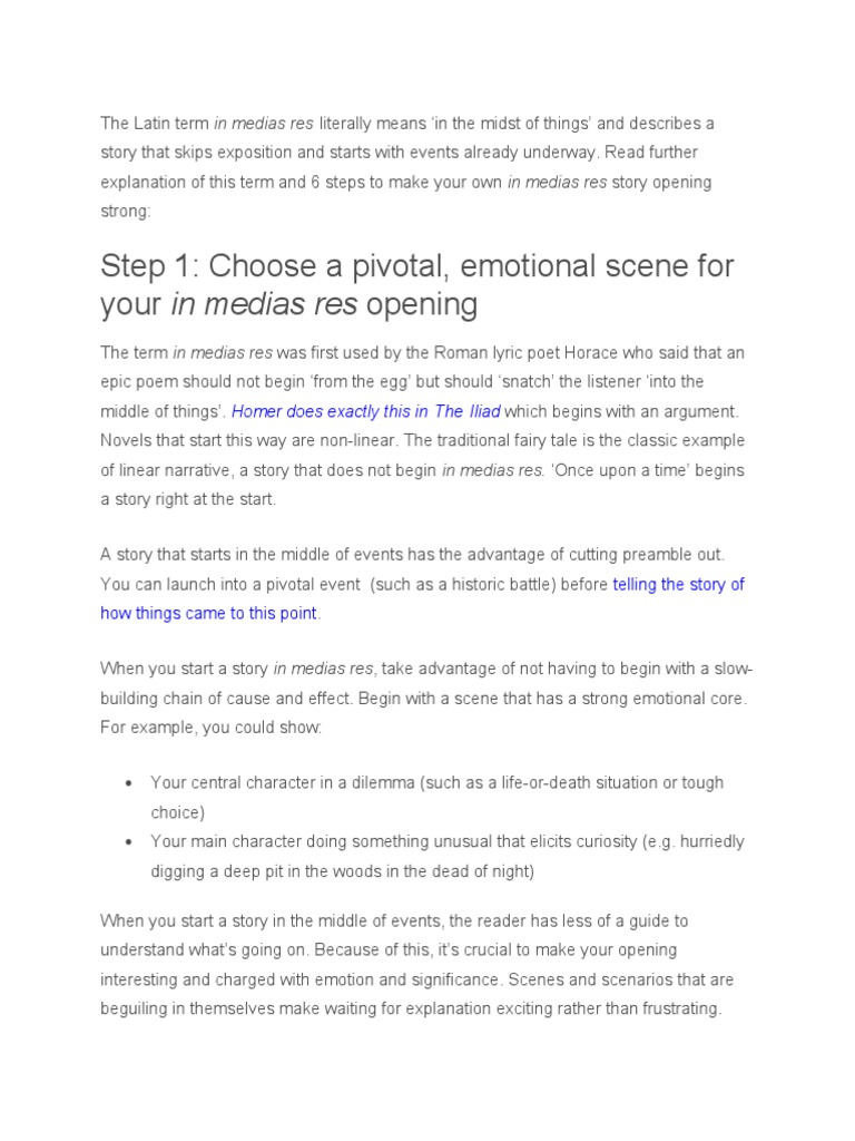 Mastering In Medias Res Story Openings | PDF | Odyssey | Unrest