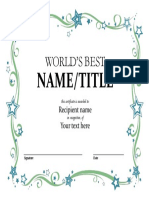 World Certificate