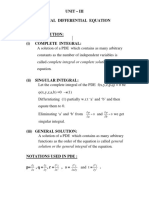 Unit - Iii Partial Differential Equation: ϕ (x,y,z,a,b) =0 →