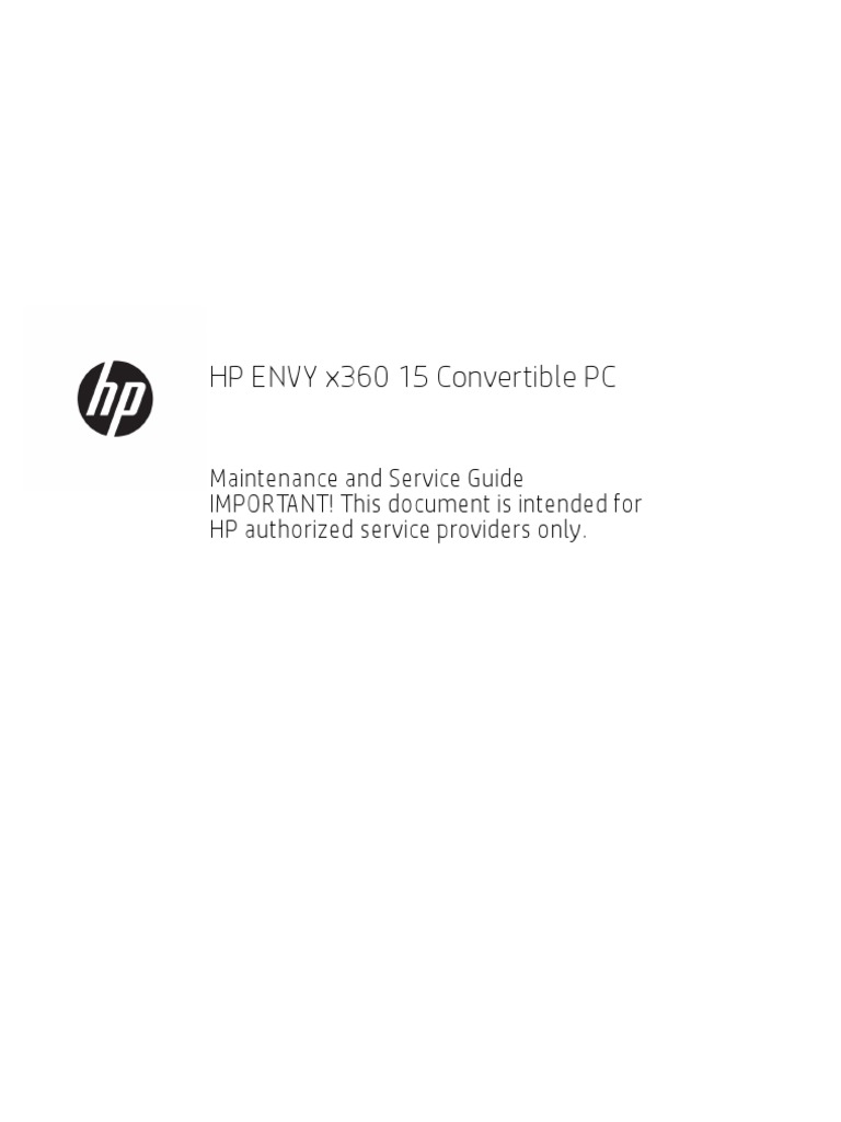 Manual Servicio Notebook HP ENVY x360 15m-cp0xxx c06001791 | PDF | Bios | Computer Hardware
