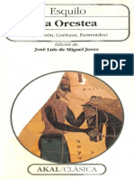 Esquilo - La Orestea (Ed. José Luis de Miguel) PDF