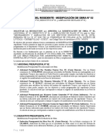 Informe Del Residente - MODIFICATORIA DE OBRAS N ° 2