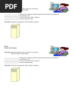 Direction: Identify What Part of The Computer Is Described