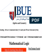 Mathematical Logic: Algebra and Geometry