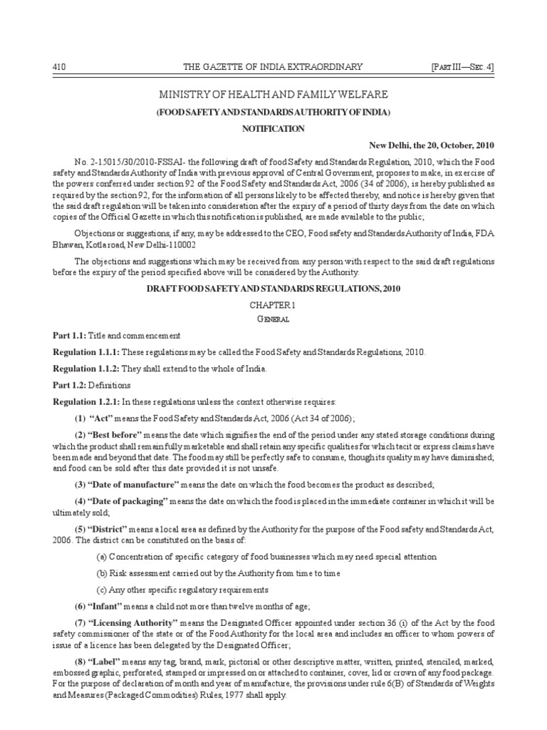 Fssairules Eng Food Safety License