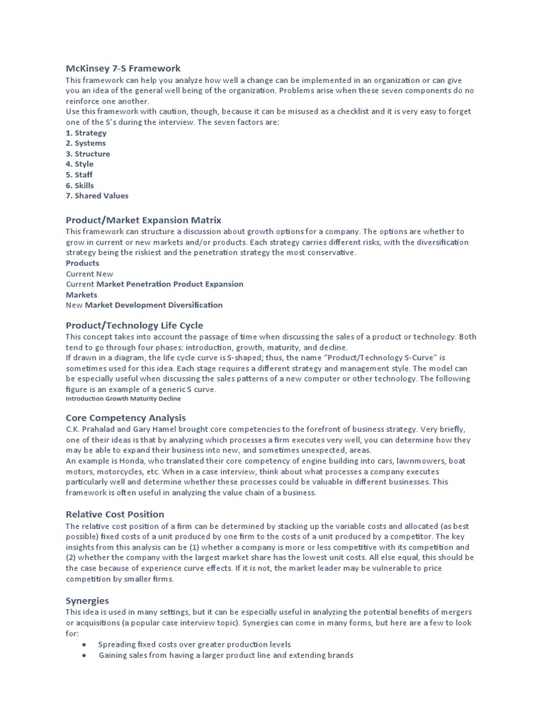 McKinsey 7S Framework | PDF | Mergers And Acquisitions | Competition