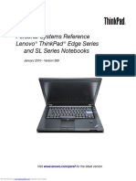 Personal Systems Reference Lenovo Thinkpad Edge Series and SL Series Notebooks