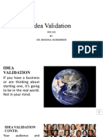 Idea Validation: EDS 121 BY Dr. Maxwell Olokundun