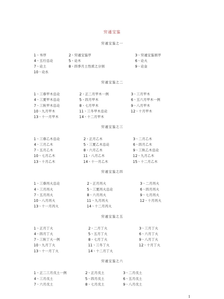 穷通宝鉴| PDF