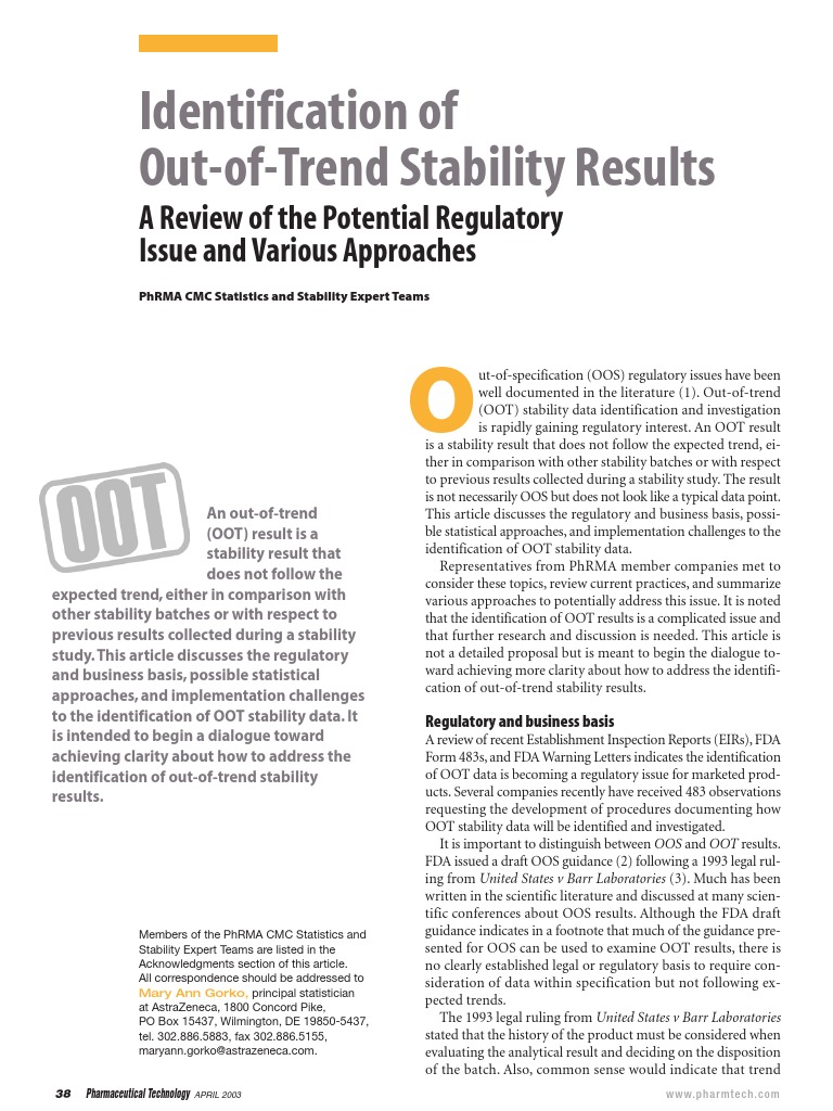 OOT Identification | PDF | Confidence Interval | Regression Analysis