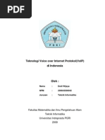Makalah Jaringan Komputer - Teknologi Voice Over Internet Protokol (VoIP)