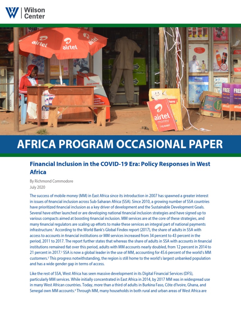 Financial Inclusion in The COVID-19 Era Policy Responses in West Africa ...