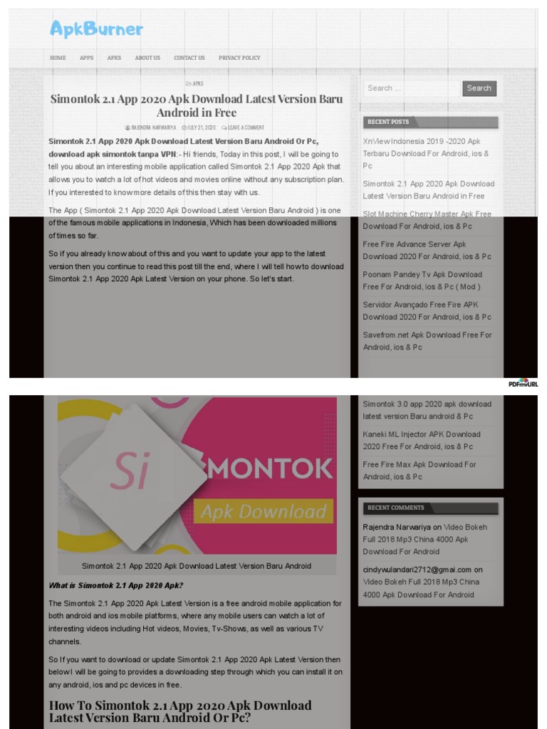 Simontok 2.1 App 2020 Apk Download Latest Version PDF