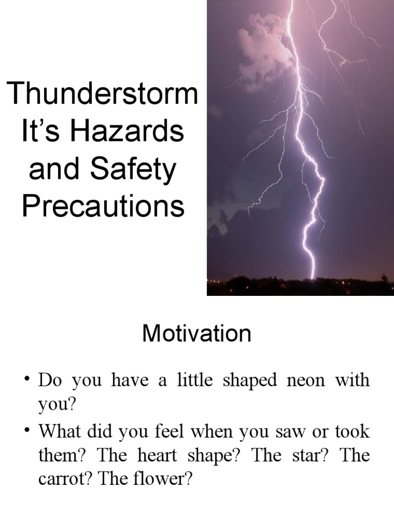 Thunderstorm, It's Hazards, and Safety Precautions PDF Thunderstorm
