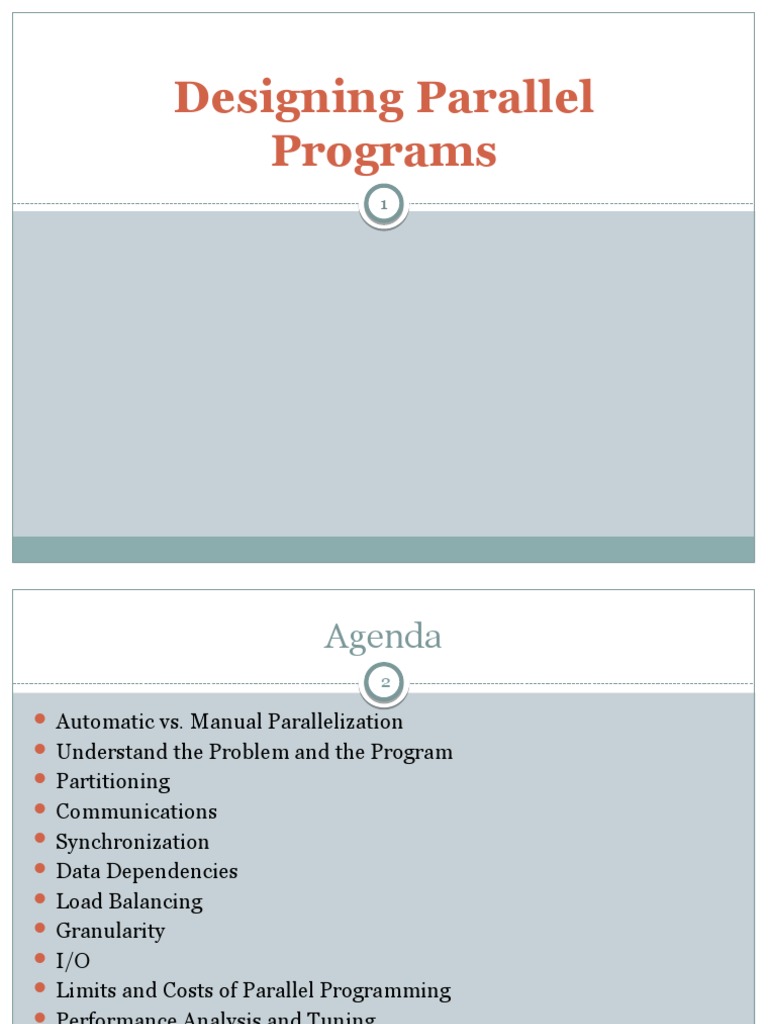 5 - Designing Parallel Programs | PDF | Parallel Computing | Computer ...