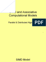 SIMD and Associative Computational Models: Parallel & Distributed Algorithms