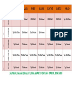 Jadwal Imam Dayah