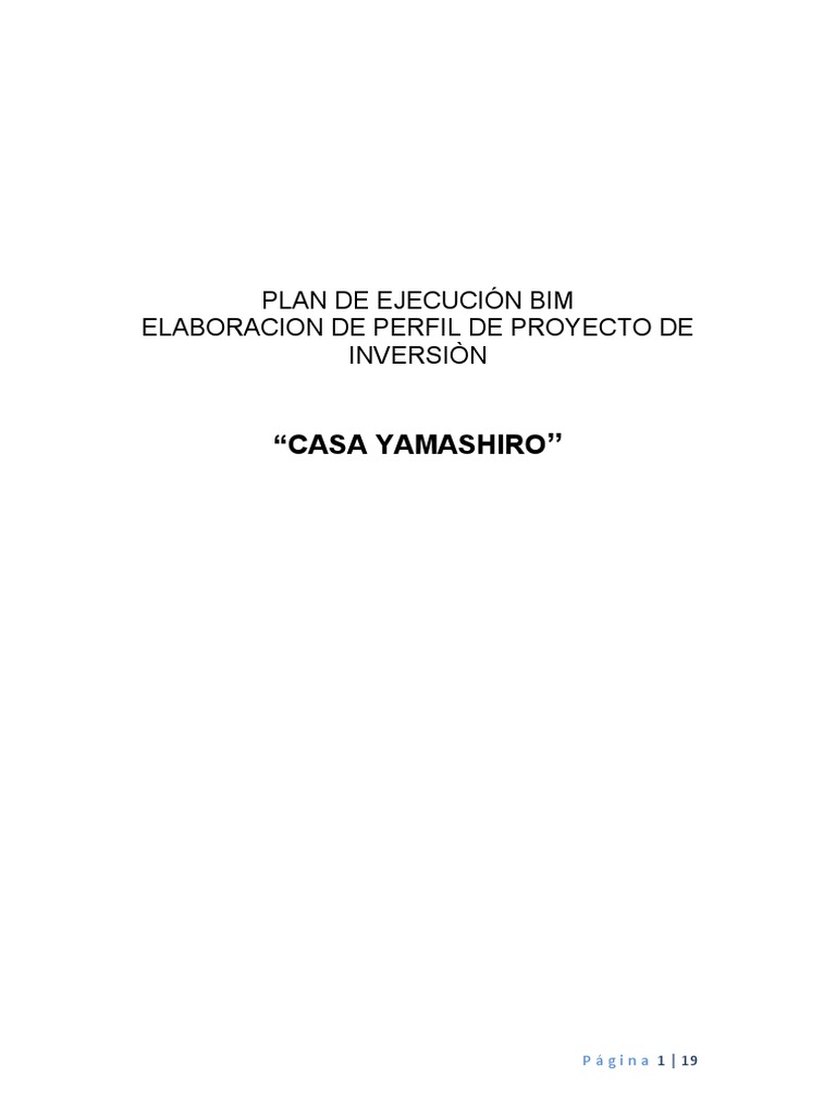 Plan de Ejecución BIM para Casa Yamashiro | PDF | Diseño | Autodesk Revit