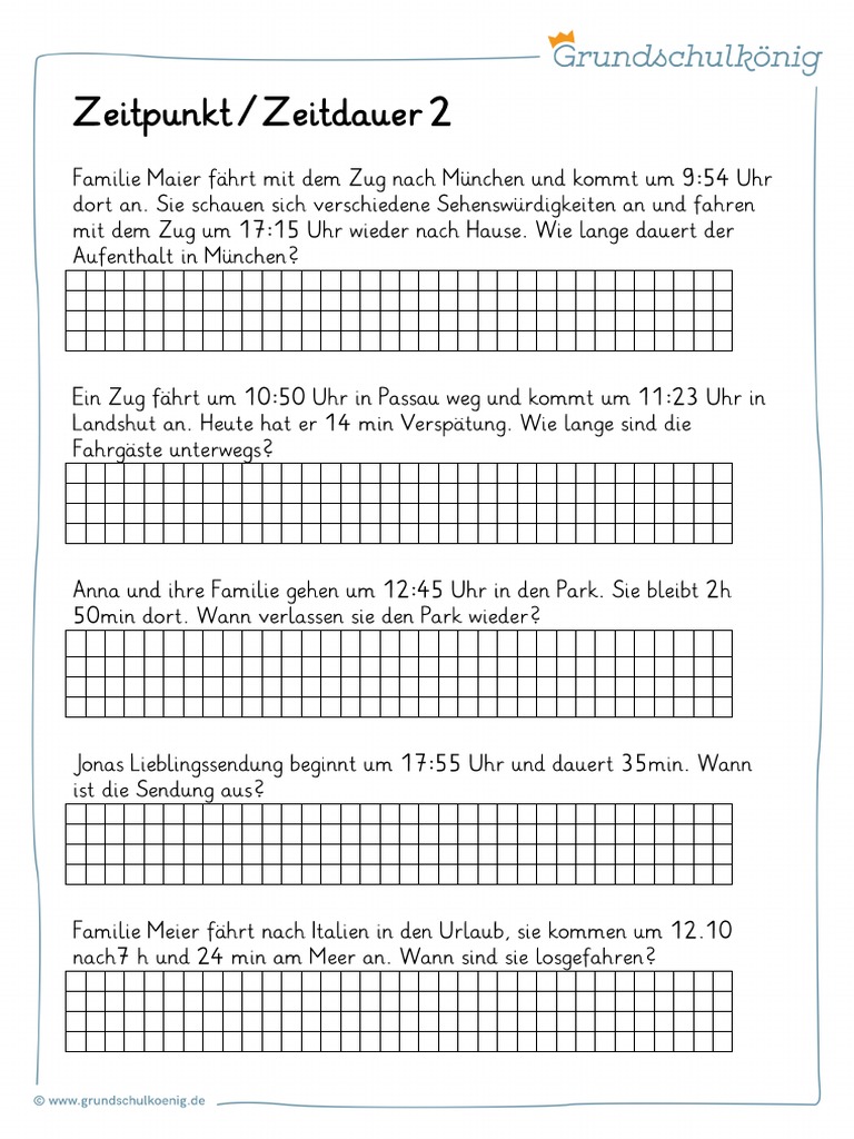 Zeitpunkt Zeitdauer 2 Weitere ideen zu grundschulkönig, grundschule, deutsch. scribd
