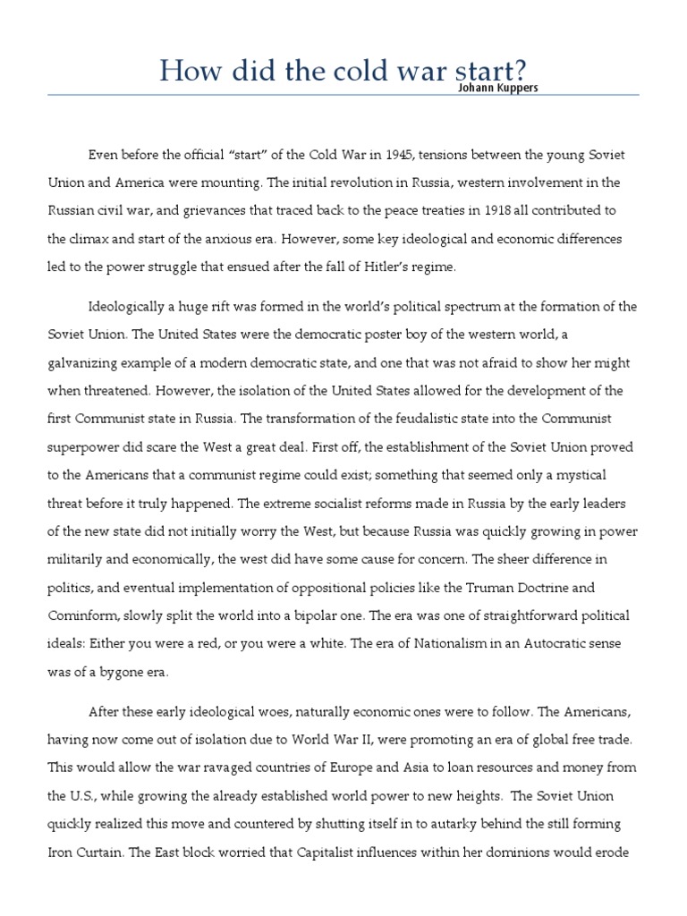 How Did The Cold War Start | PDF | Cold War | Communism