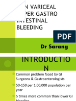 Non Variceal Upper Gastro Intestinal Bleeding