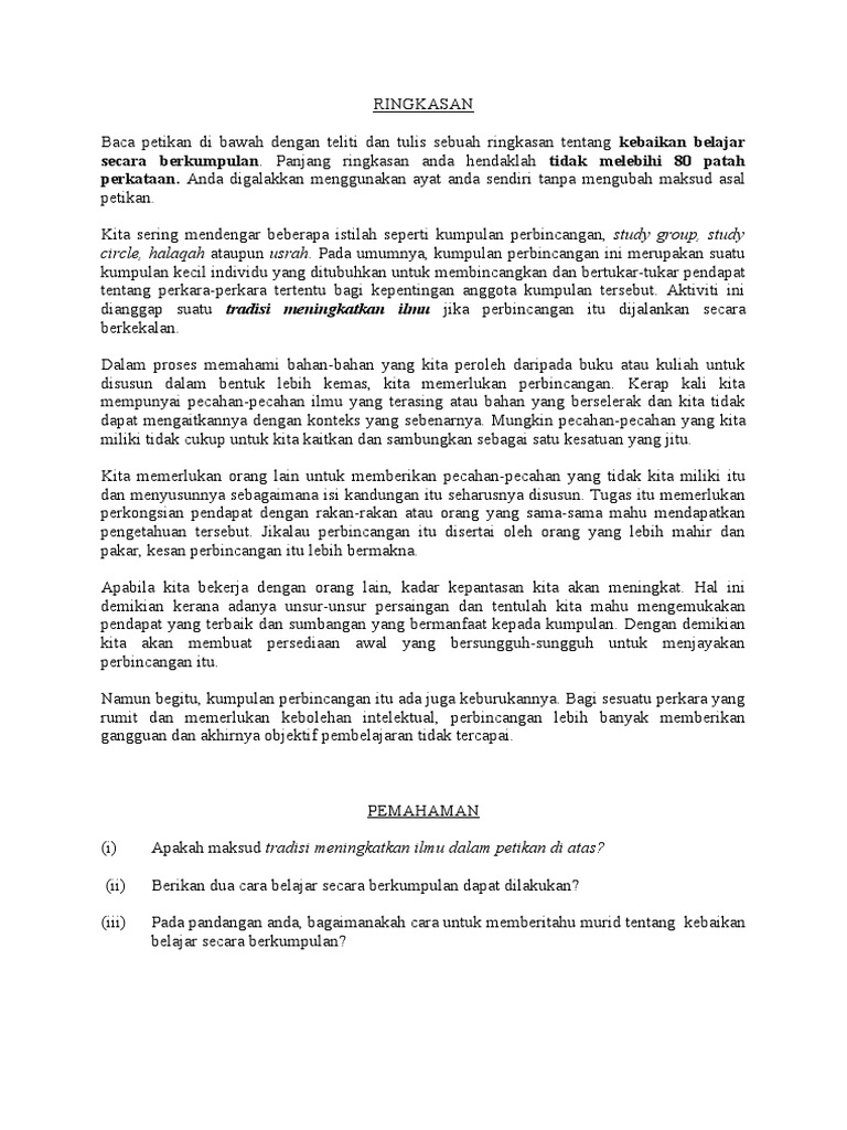 Ringkasan Pelajar Cemerlang T2 Pdf