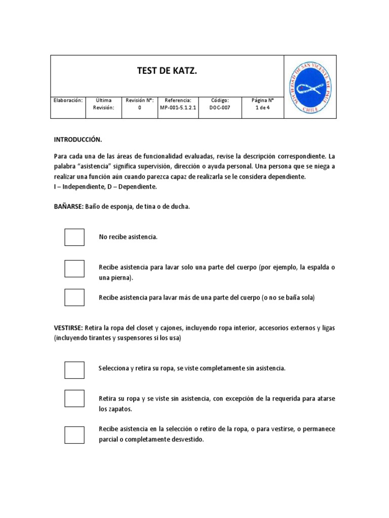 Test de Katz PDF PDF