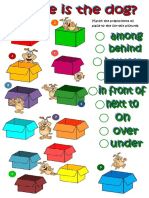 Match The Prepositions of Place To The Correct Pictures