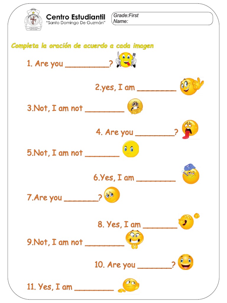 Feelings Worksheet 2 | PDF