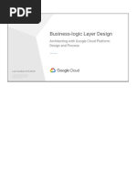 Business-Logic Layer Design: Architecting With Google Cloud Platform: Design and Process