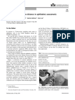 Quantifying Examination Distance in Ophthalmic Assessments: To The Editor