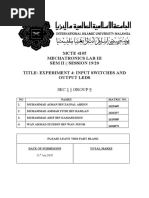 MCTE 4105 Mechatronics Lab Iii Sem Ii - Session 19/20 Title: Experiment 4: Input Switches and Output Leds
