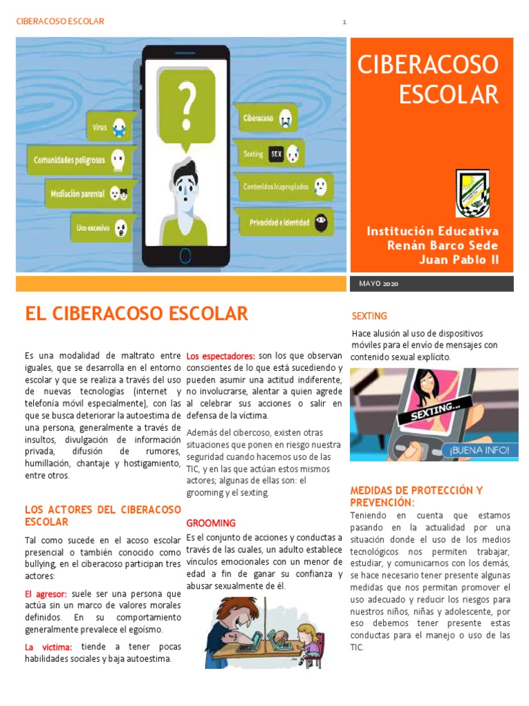 Ciberacoso Escolar | PDF | Acoso cibernético | Conceptos psicologicos