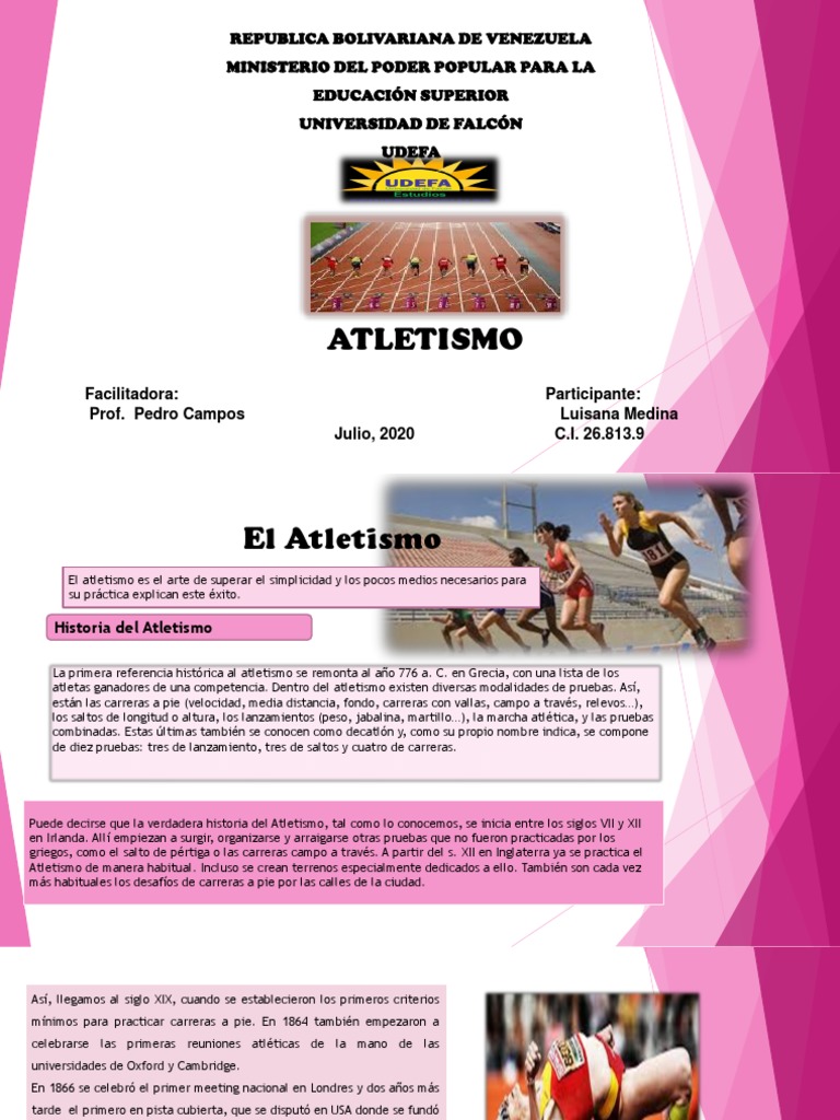 Diapositivas de Atletismo | PDF | Deporte del atletismo | Juegos de ...