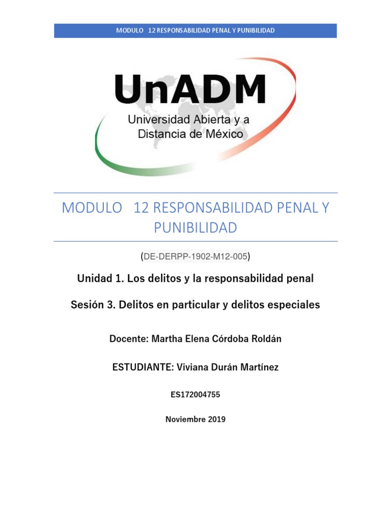 Modulo 12 Responsabilidad Penal Y Punibilidad | PDF | Derecho penal ...