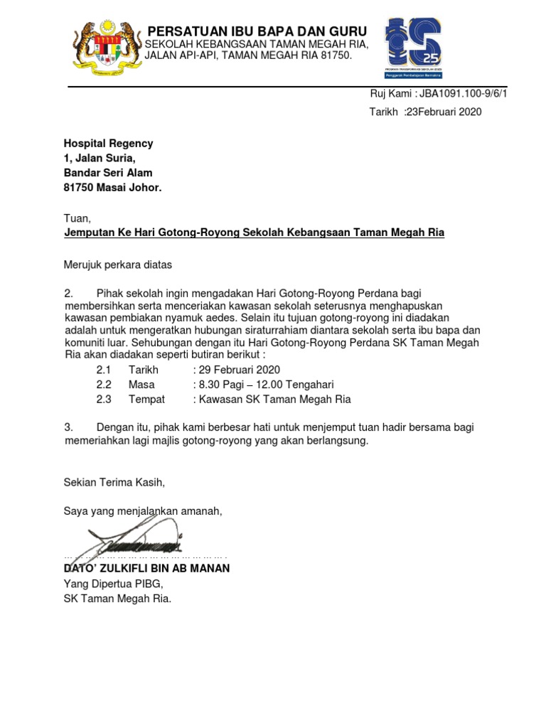 Surat Jemputan Gotong Royong Pdf