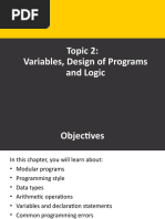 Week 2 - Variables, Design of Programs and Logic Part 1.ppt
