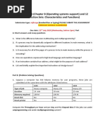 Assignment 6 (Chapter 8 (Operating Systems Support) and 12 Instruction Sets: Characteristics and Functions)