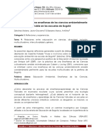 Murmullos para Una Enseñanza de Las Ciencias Ambientalmente Sensible en Las Escuelas de Bogotá