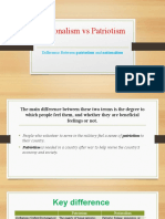 Difference Between Nationalism and Patri