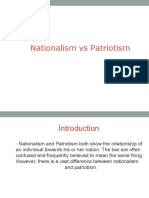 Nationalism Vs Patriotism