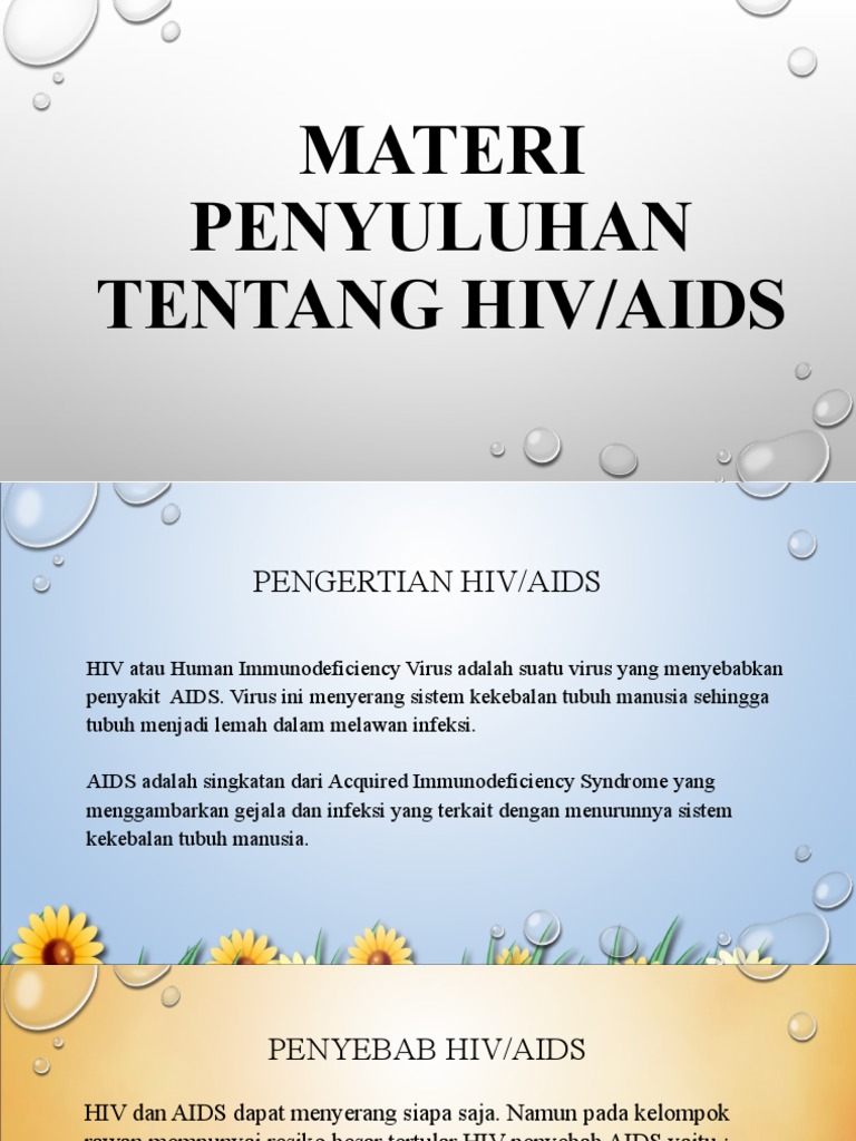 Materi Penyuluhan Tentang Hiv/Aids | PDF | Kesehatan Holistik | Gaya Hidup